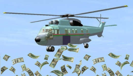 Là máy bay trực thăng kiếm tiền trực tuyến, đường đến siêu lạm phát hay cách chữa trị giảm phát nợ?
