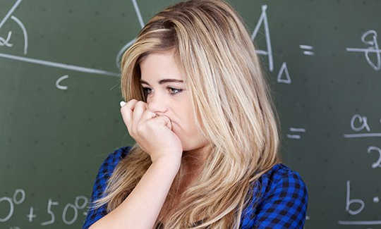 Voer extreem goed uit op wiskunde Examens kunnen lijden aan angst