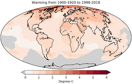 התחממות כדור הארץ משתנה מאוד בהתאם למקום מגוריכם