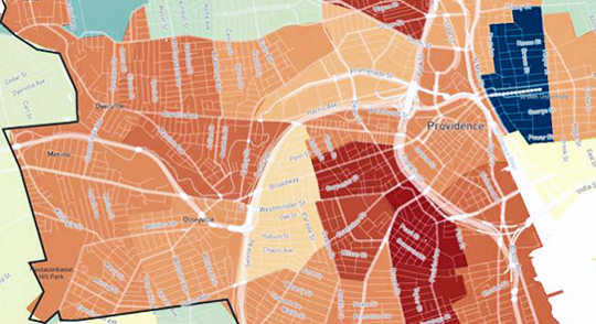 El Atlas de Oportunidades es una herramienta interactiva gratuita que permite a los usuarios encontrar datos sobre los resultados de los niños en la edad adulta para cada distrito del Censo en los Estados Unidos.