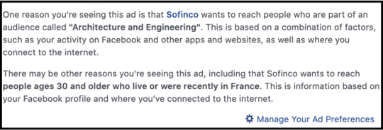 Los esfuerzos de transparencia de Facebook ocultan razones clave para mostrar anuncios