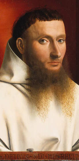 彼得鲁斯·克里斯特斯（Petrus Christus）的《肖像的笛卡尔肖像》（1446），油画在木头上。 在纽约大都会艺术博物馆举行。