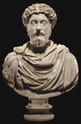 Busto romano de Marco Aurelio. (guía de los clásicos sobre cómo las meditaciones de marco aurelio pueden ayudarnos en tiempos de pandemia)
