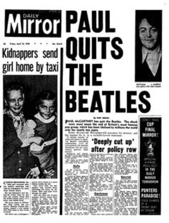 The Beatlesin sotkuinen hajoaminen, 50 vuotta sitten