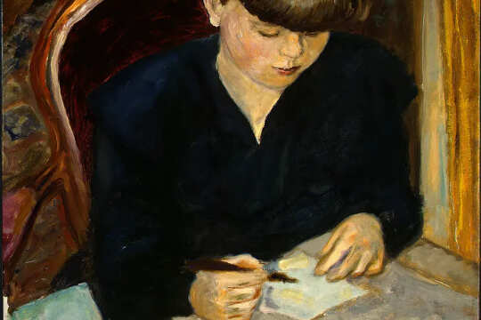 Ảnh chụp nhanh bức "La Lettre) (Bức thư) của Pierre Bonnard, sơn dầu trên vải, c.1906