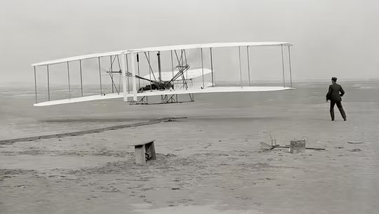 Wright Brothers' første flyvning.