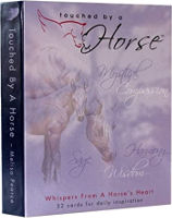 card deck cover art: Touched By a Horse Inspirational Deck (Whispers from a Horse's Heart) Mga Card ni Melisa Pearce (May-akda), Jan Taylor (Illustrator)