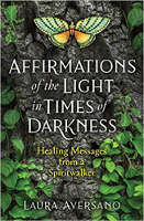 coperta cărții: Afirmații ale luminii în vremuri de întuneric: Mesaje vindecătoare de la un călător de spirite de Laura Aversano