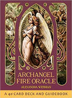 כריכת ספר: ארכנגל אש אורקל: חפיסת 40 קלפים וספר הדרכה מאת אלכסנדרה ונמן