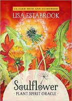 omslagkuns vir die Soulflower Plant Spirit Oracle: 44-kaartdek en gidsboek deur Lisa Estabrook