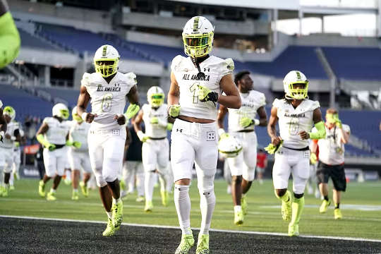 young football players on the field