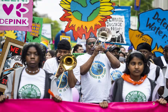 dimostrazione del cambiamento climatico