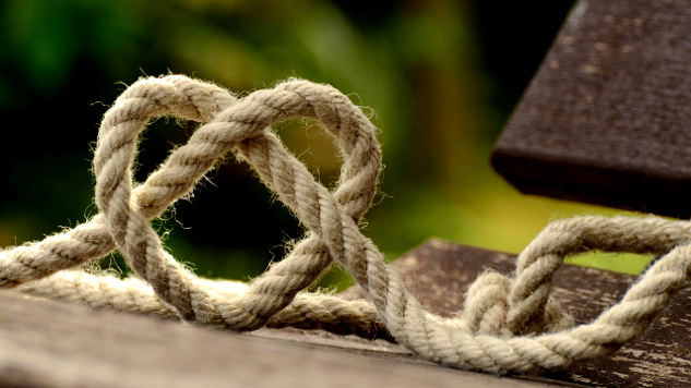 a rope in the shape of a heart