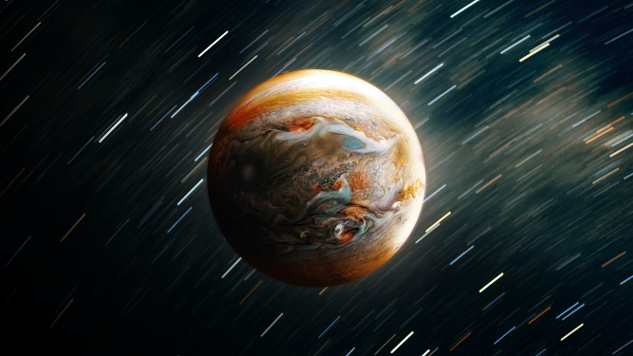 planeten Jupiter og asteroider