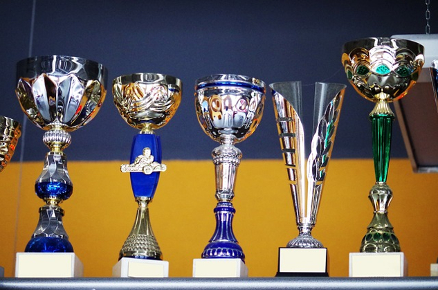 a set of trophies