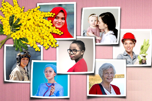 φωτογραφίες διαφόρων γυναικών από διαφορετικές τάξεις ζωής και πολιτισμών