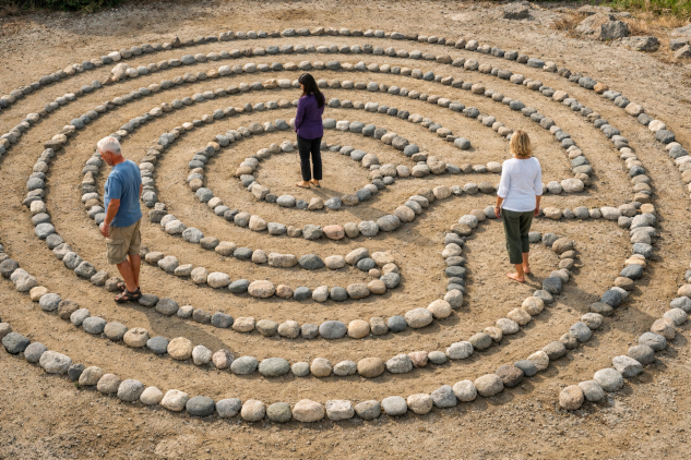 InnerSelf Magazine: April 6, 2026 walking a labyrinth