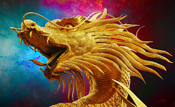 a golden dragon