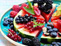 prato de frutas frescas