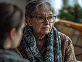 Due donne sedute insieme, una delle quali guarda lontano. Immagine di Vilius Kukanauskas da Pixabay.