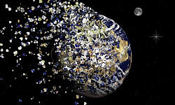 كرة أرضية من كوكب الأرض مكونة من تريليونات القلوب