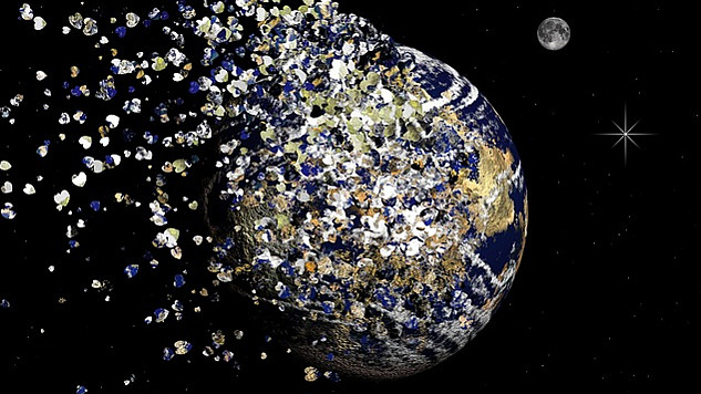 un globo del planeta Tierra formado por billones de corazones