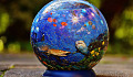 a puzzle ball with the ocean and sea creatures