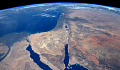 從太空可以看到敘利亞的土地和水的變化