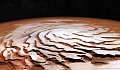 De spiraalvormige noordpool van Mars