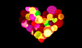 hjerteform fylt med forskjellige farger