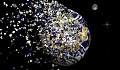 глобус планеты Земля, состоящий из триллионов сердец