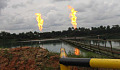 De Niger Delta van Nigeria heeft ernstige schade opgelopen door affakkelen van gas en olievervuiling. Afbeelding: Chebyshev 1983 via Wikimedia Commons