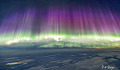 aurora borealis op 12 Mei 2024 oor Quebec, Kanada