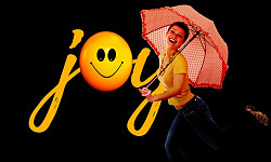 a joyful woman holding a parasol