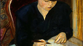 Un'istantanea de "La Lettre) (La lettera) di Pierre Bonnard, olio su tela, 1906 circa