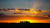 Photo: Sunset over Stonehenge on January 21, 2022, by Stonehenge Dronescapes