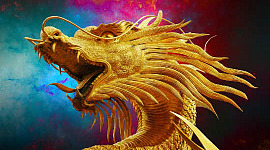 a golden dragon